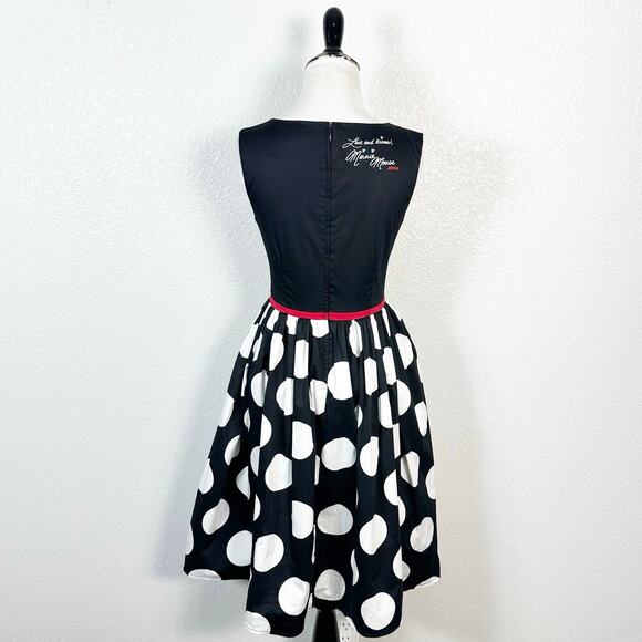 Disney Parks The Dress Shop Women’s Retro Mod Minnie Mouse Polka Dot Dress XS - Picture 8 of 16